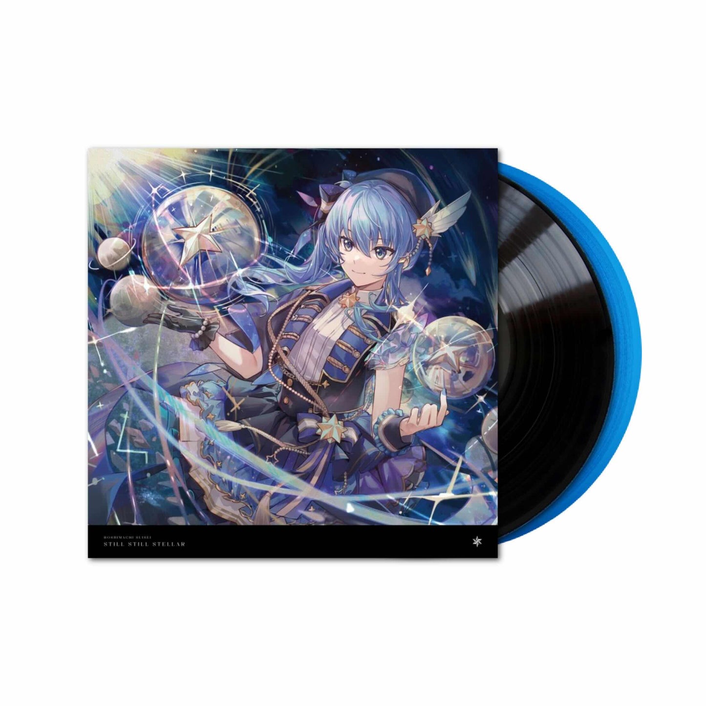 Hoshimachi Suisei - Still Still Stellar 2xLP (Black Clear Blue Vinyl Record)