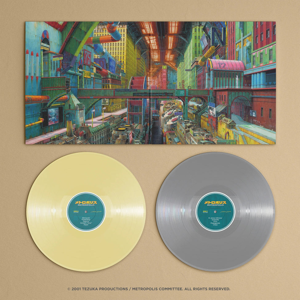 Toshiyuki HONDA Metropolis 2001 (Original Soundtrack) 2xLP (Yellow & Grey Vinyl)