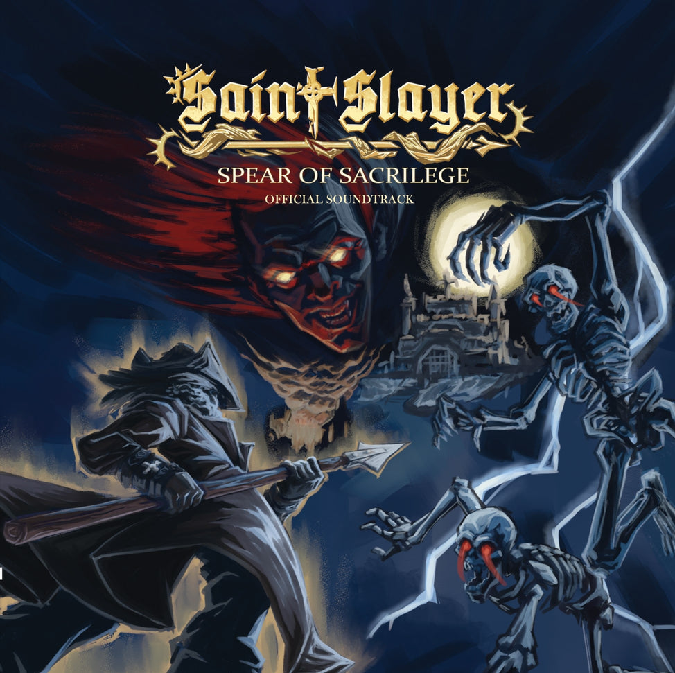 Saint Slayer: Spear Of Sacrilege Soundtrack LP (White Purple Splatter Vinyl)