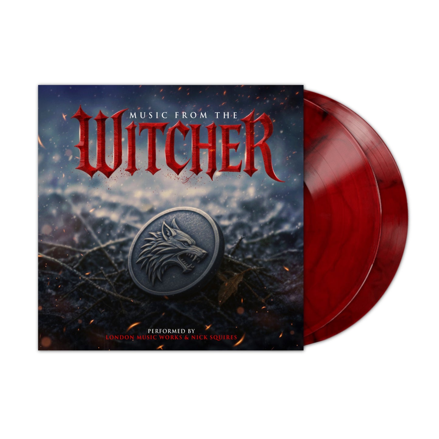 London Music Works & Nick Squires - Música de The Witcher 2xLP (Vinilo Mármol Rojo)