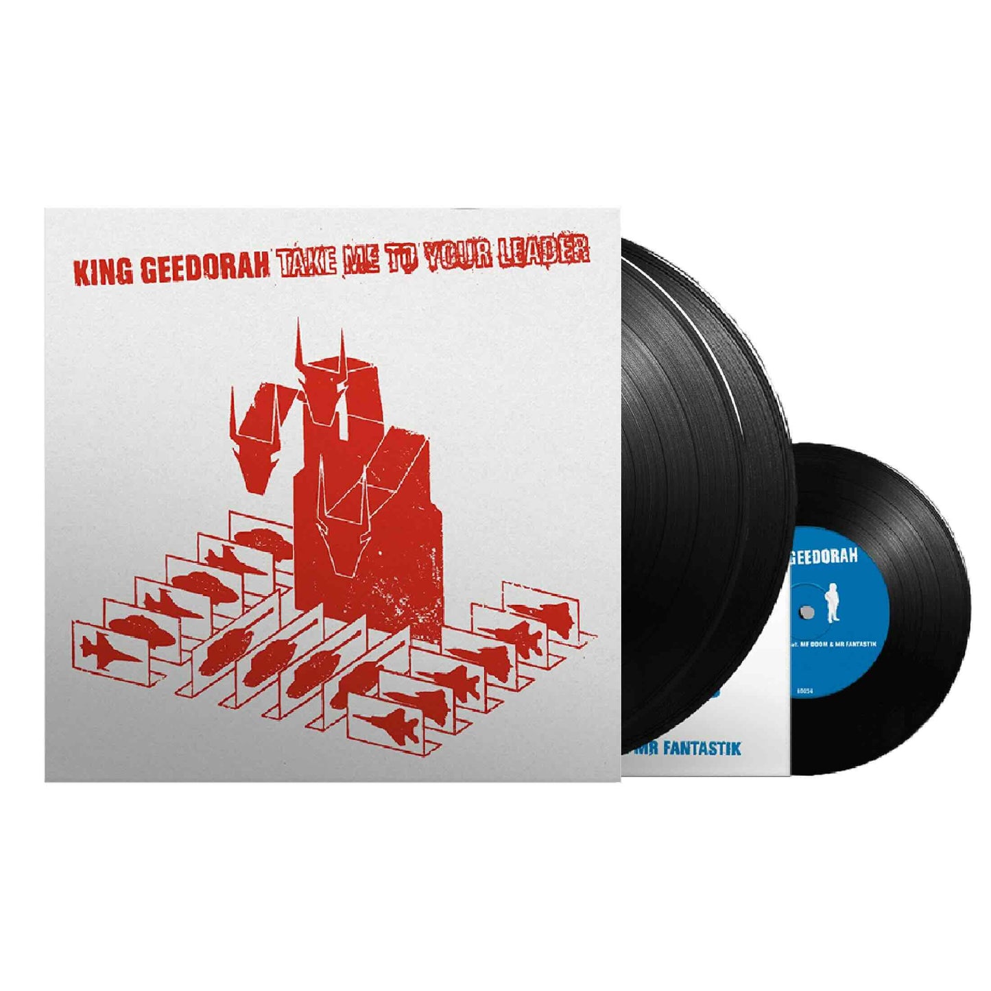 King Geedorah (MF DOOM) – Take Me To Your Leader 2xLP + Anti-Matter 7" (schwarzes Vinyl)
