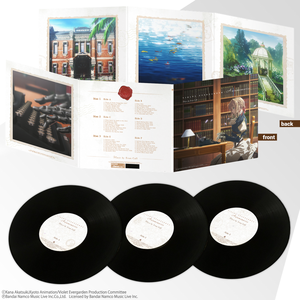 Violet Evergarden (Original Soundtrack) Standard Edition 3xLP (Black Vinyl)