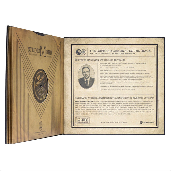 Cuphead Deluxe Soundtrack 4xLP (Black Vinyl Boxset)