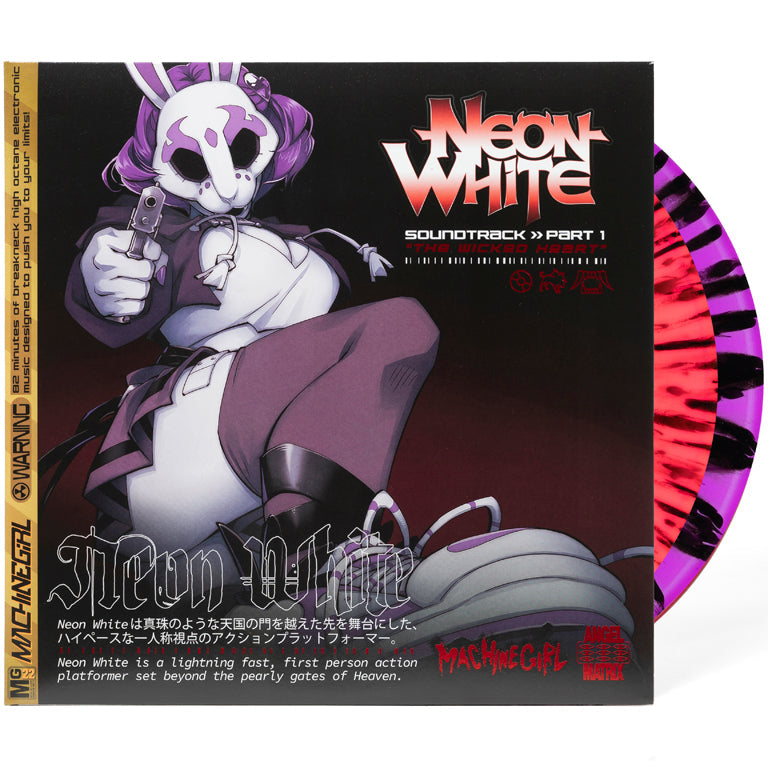 MACHINE GIRL Neon White Soundtrack Teil 1 The Wicked Heart 2xLP (Rot-Lila-Splatter-Vinyl)