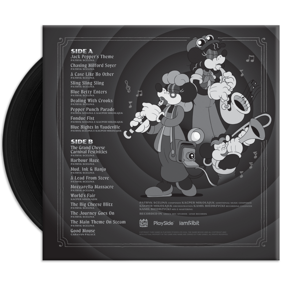 Patryk Scelina - MOUSE: P.I. For Hire (Original Game Soundtrack) LP (Black Vinyl)