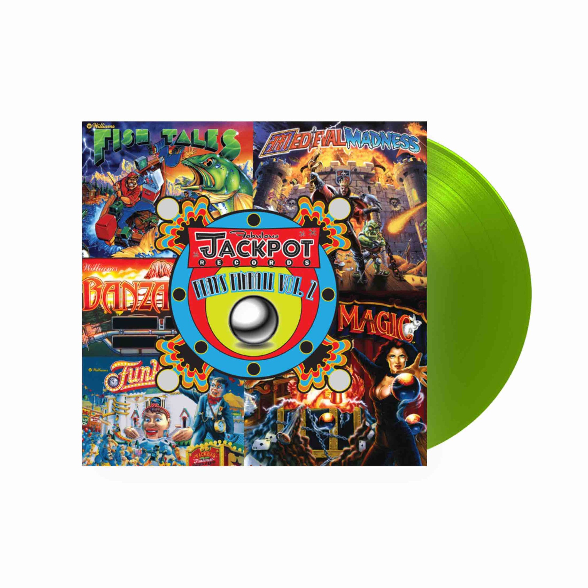 Jackpot Plays PINBALL Vol. 2  LP (Green Vinyl)