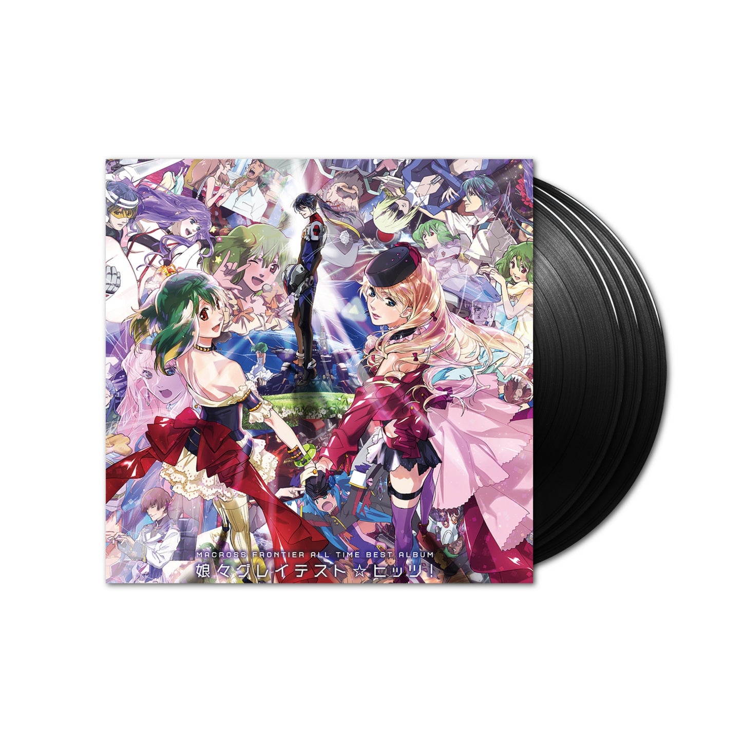 May'n &amp; Megumi Nakajima – Macross Frontier – Bestes Album aller Zeiten – Nyan Nyan Greatest Hits! 3xLP (schwarzes Vinyl)