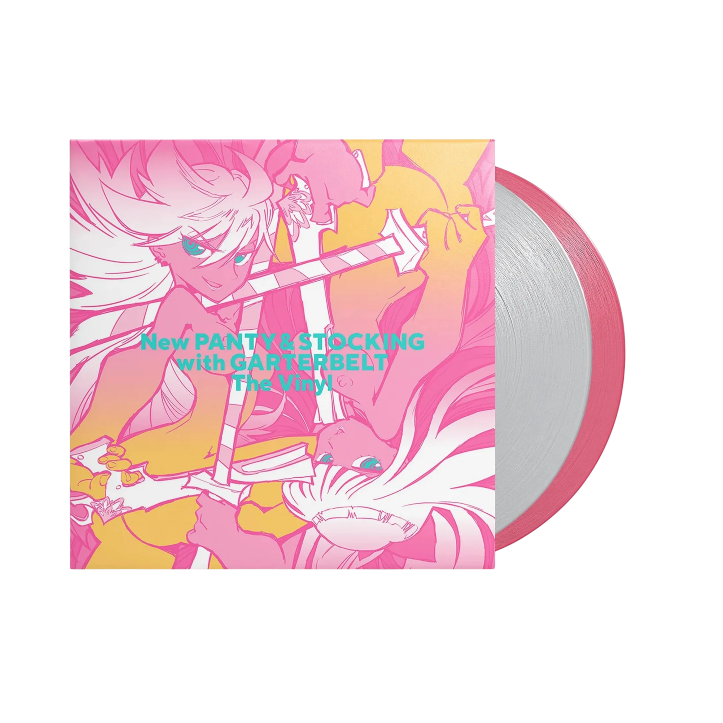 New Panty & Stocking With Garterbelt The Vinyl 2xLP (Pink Silver Vinyl)
