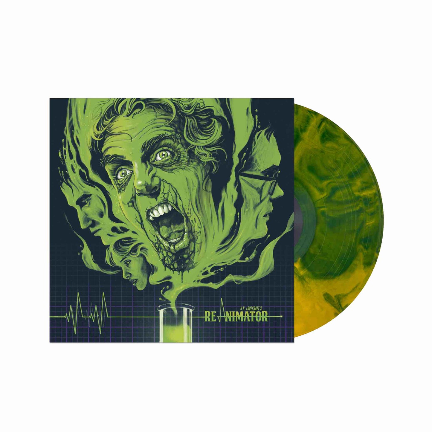Richard Band – Re-Animator Soundtrack LP (grün-gelbes handgegossenes Vinyl)