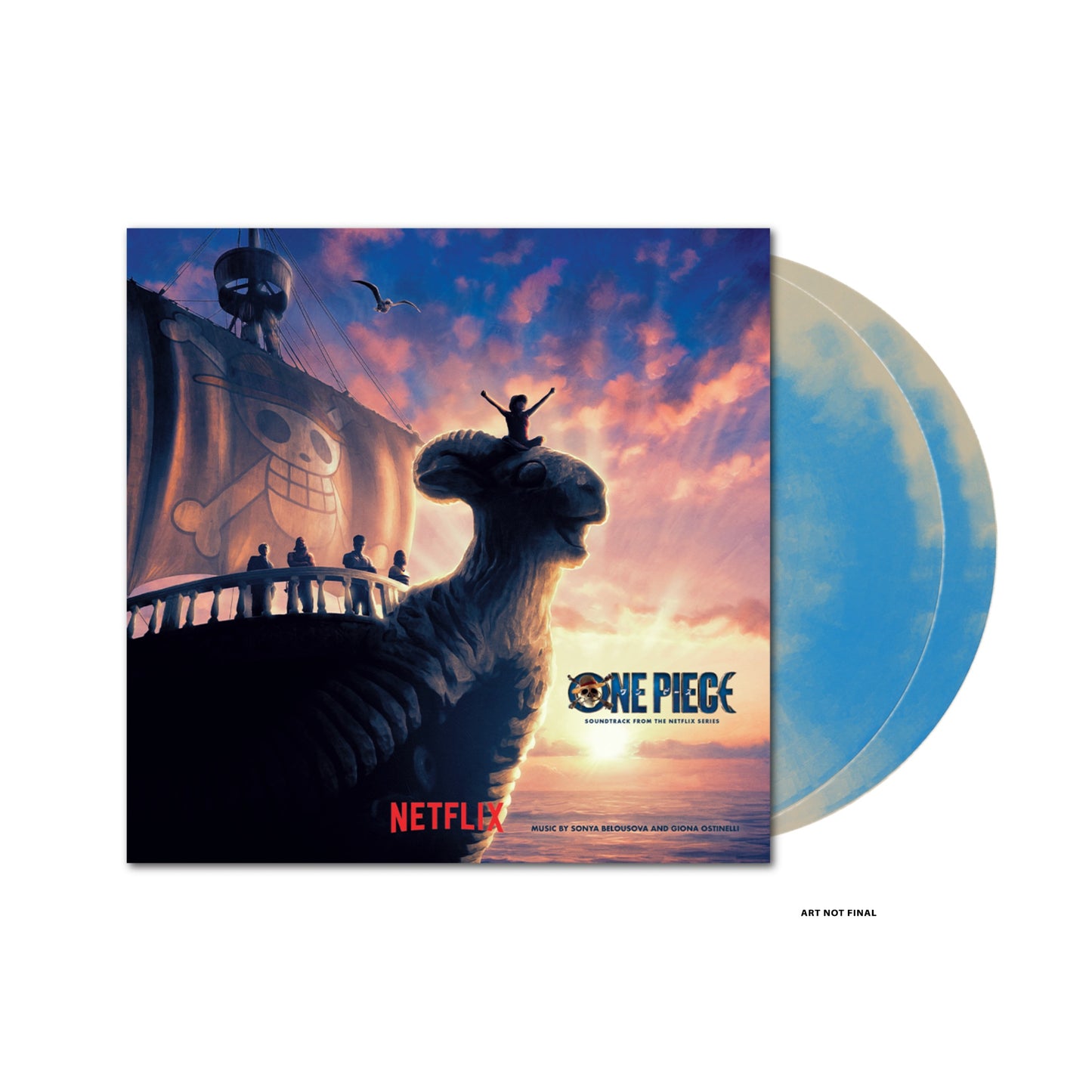 Sonya Belousova and Giona Ostinelli "One Piece (Soundtrack from the Netflix Series)" 2xLP (Blue Sea Vinyl)