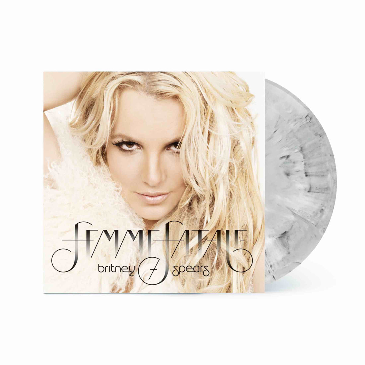 Britney Spears Femme Fatale LP Marble White Black Vinyl Plastic britney-spears-femme-fatale-lp-marble-white-black-vinyl-plastic