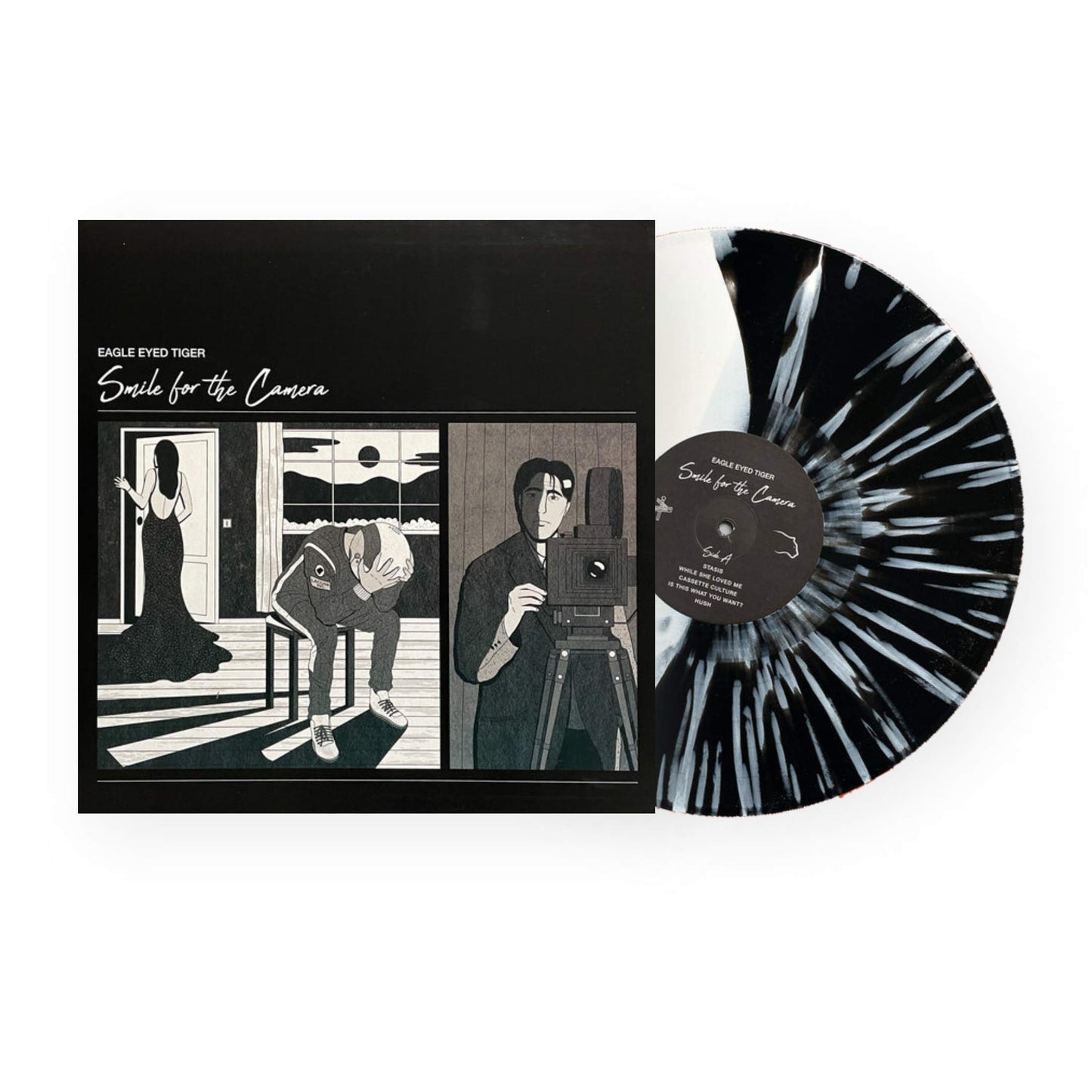 Eagle Eyed Tiger - Smile For The Camera LP (Black  White Splatter Vinyl)
