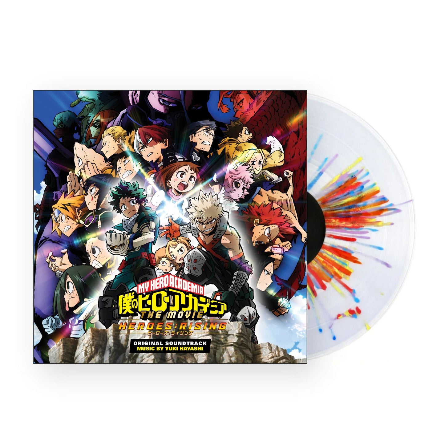 My Hero Academia: Heroes Rising by Yuki Hayashi LP (Clear Splatter Vinyl)