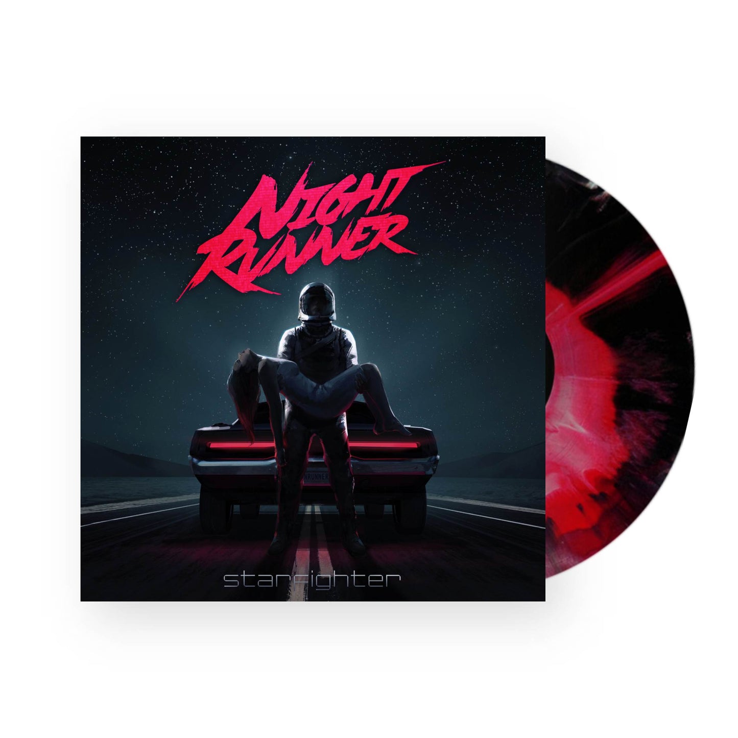 Night Runner – Starfighter LP (Rot-Schwarz-Swirl-Vinyl)