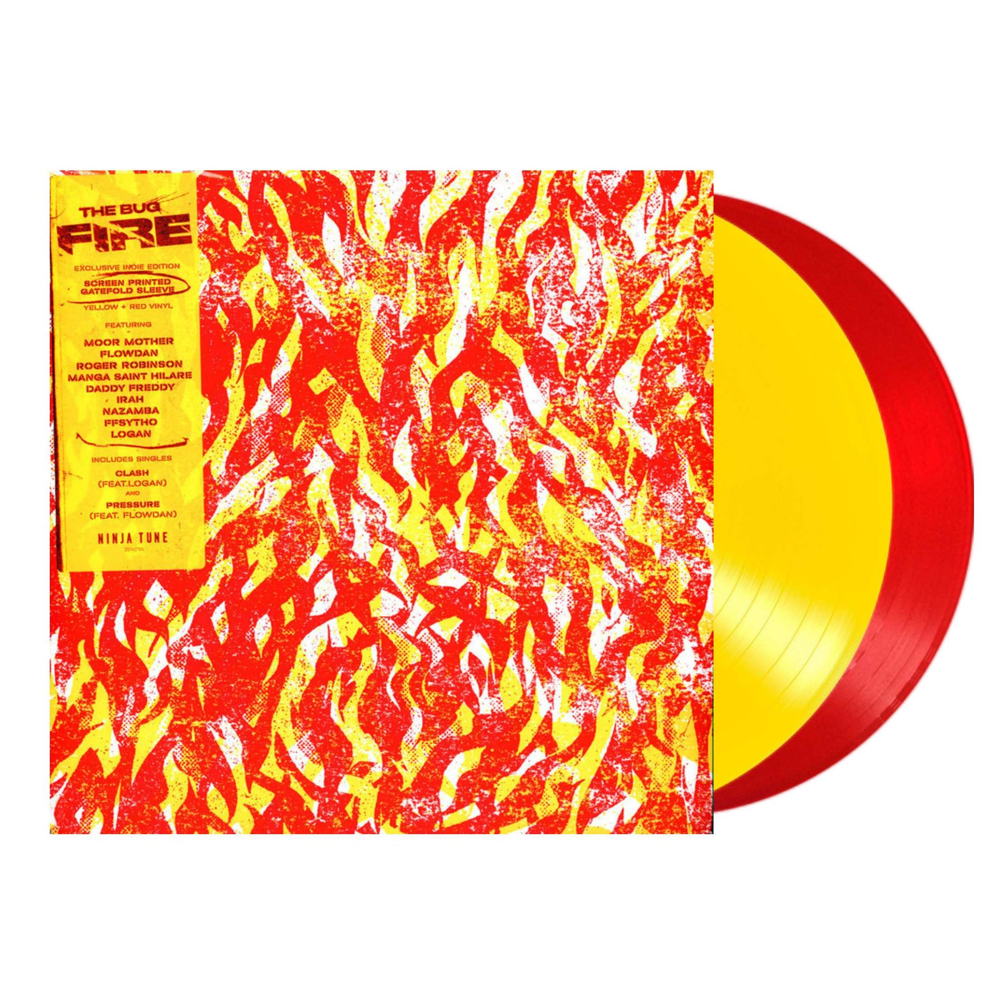 The Bug - Fire 2xLP (Red and Yellow Opaque Vinyl)
